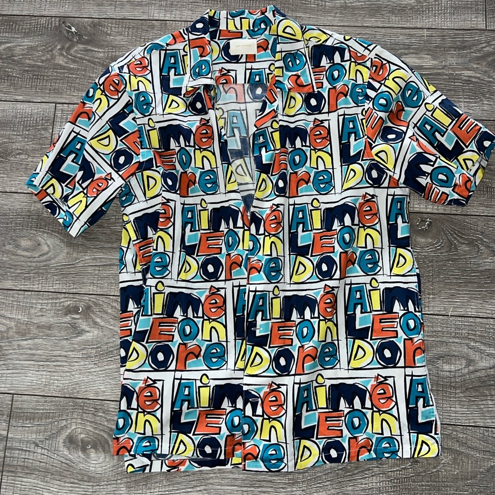 Aime Leon Dore Men’s Crayon Print Leisure Shirt - Picture 2 of 4